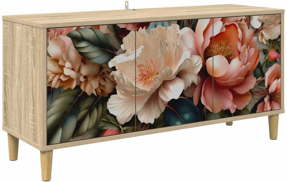 TV staliukas Televizoriaus spintelė BORNE 102 x 33 x 50 cm Sonoma ąžuolo
