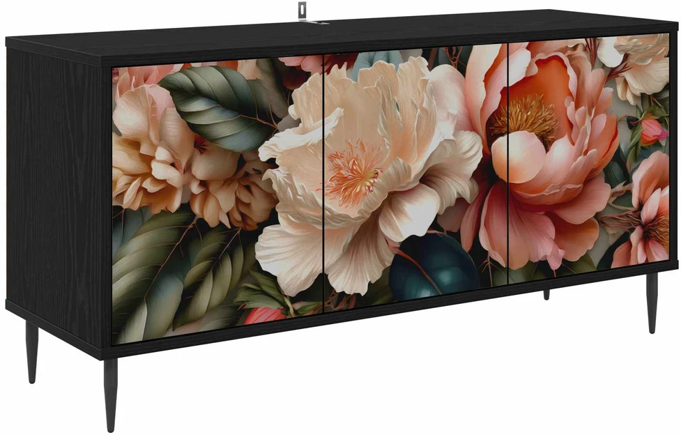 TV staliukas Televizoriaus spintelė BORNE 102 x 33 x 51 cm Juodojo ąžuolo
