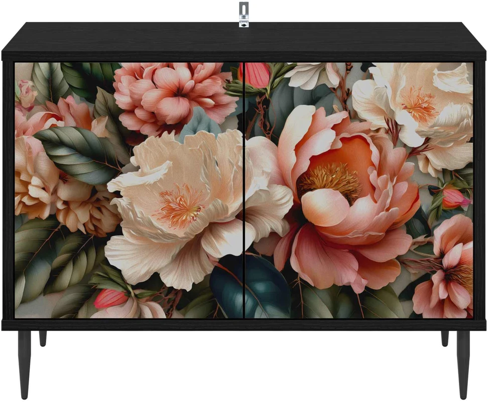 TV staliukas Televizoriaus spintelė BORNE 69 x 33 x 50,5 cm Juodojo ąžuolo
