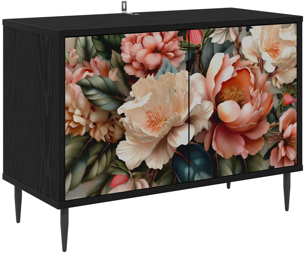 TV staliukas Televizoriaus spintelė BORNE 69 x 33 x 50,5 cm Juodojo ąžuolo