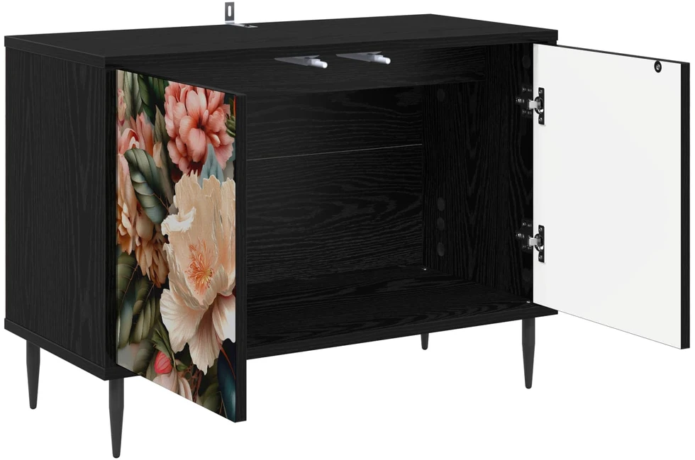 TV staliukas Televizoriaus spintelė BORNE 69 x 33 x 50,5 cm Juodojo ąžuolo