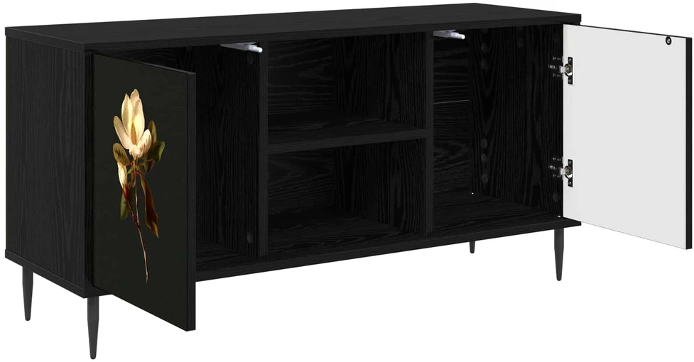 TV staliukas Televizoriaus spintelė BREMEN 102 x 33 x 51 cm Juodojo ąžuolo
