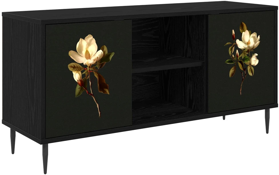 TV staliukas Televizoriaus spintelė BREMEN 102 x 33 x 51 cm Juodojo ąžuolo