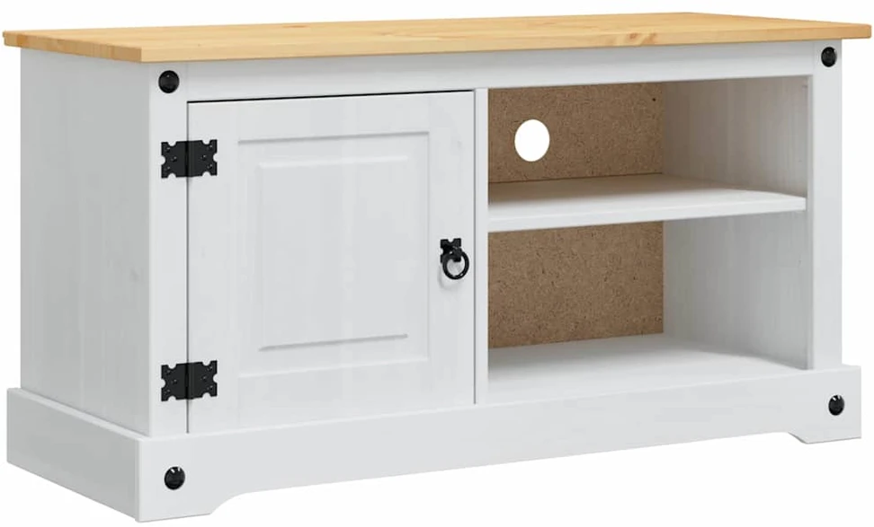 TV staliukas Televizoriaus spintelė CORONA 100 x 40 x 52 cm Balta