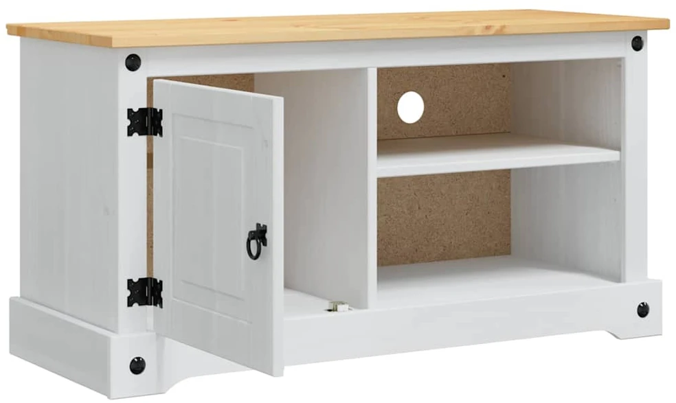 TV staliukas Televizoriaus spintelė CORONA 100 x 40 x 52 cm Balta