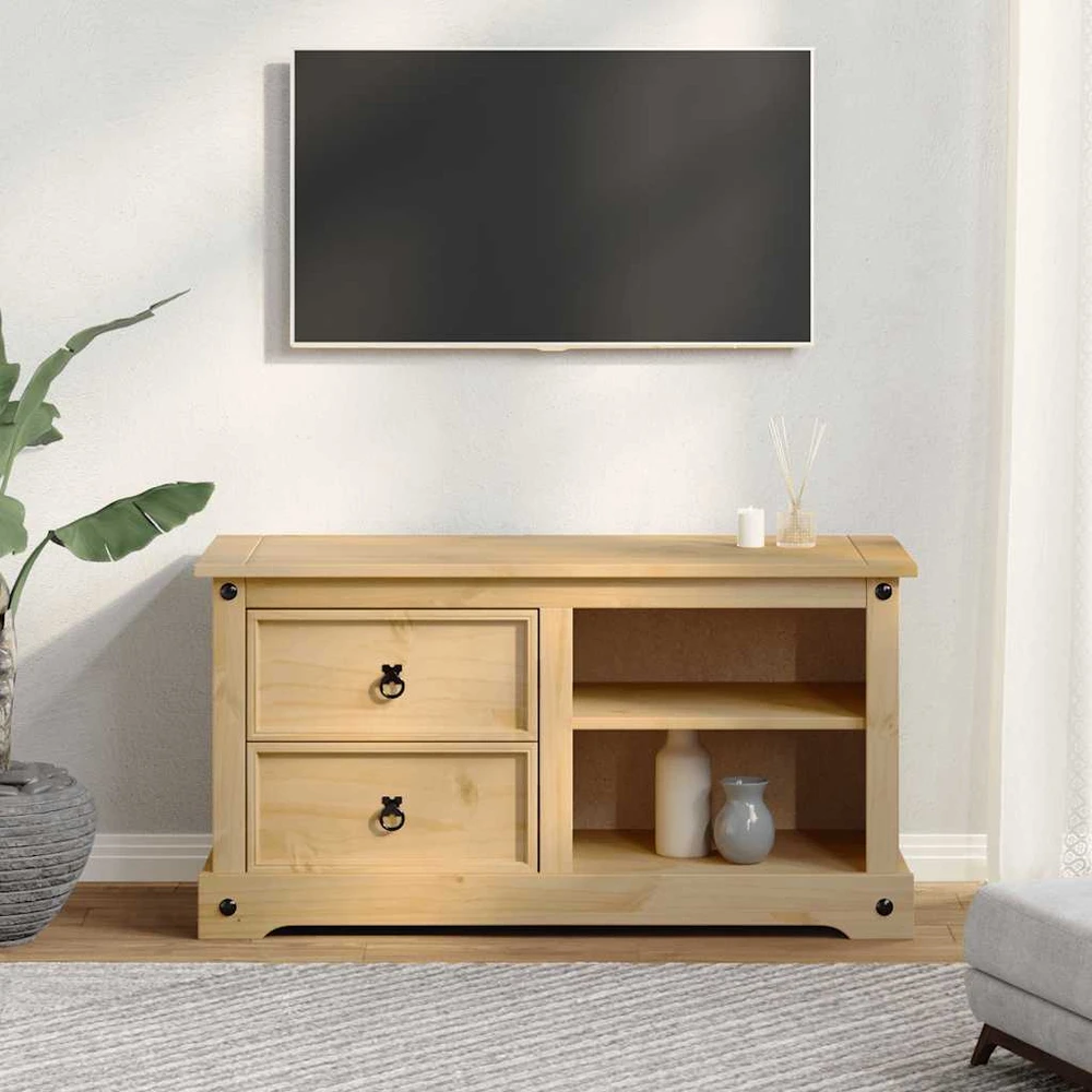 TV staliukas Televizoriaus spintelė Corona, 100x40x52cm, pušies masyvas
