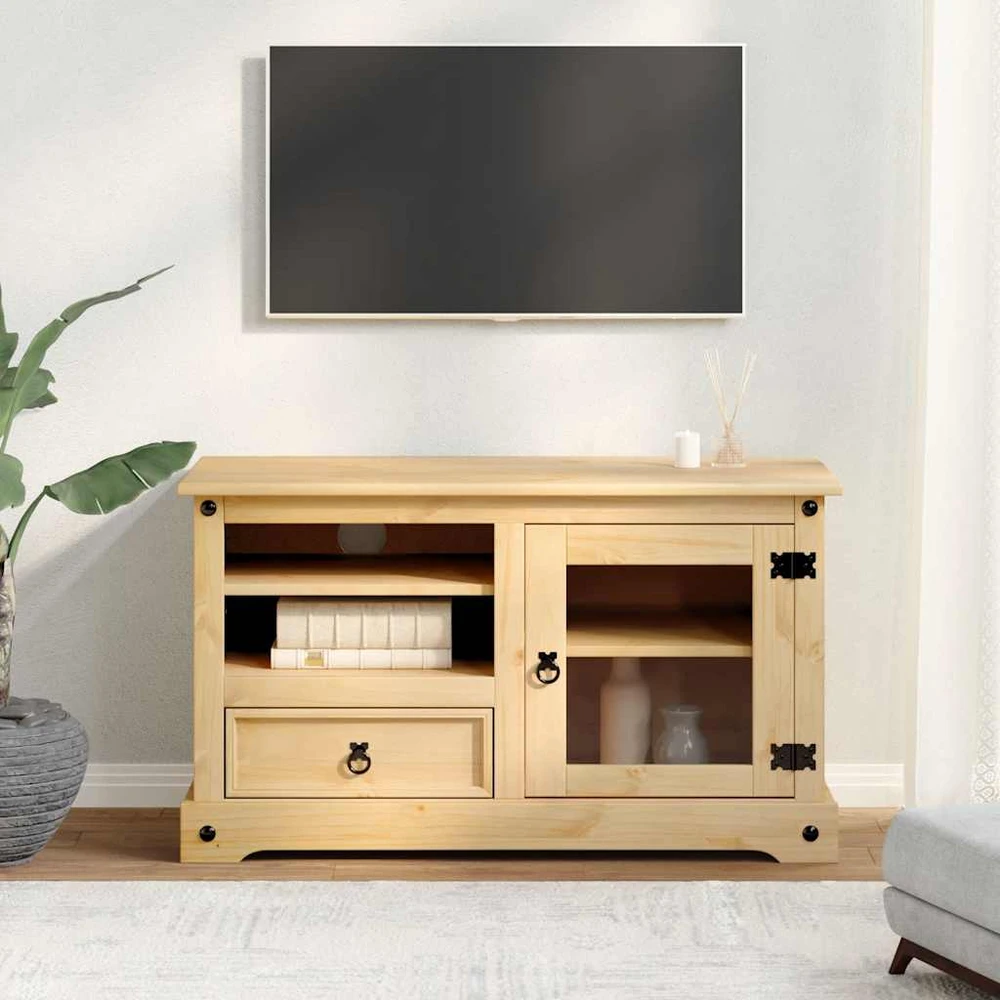 TV staliukas Televizoriaus spintelė Corona, 100x45x58cm, pušies masyvas