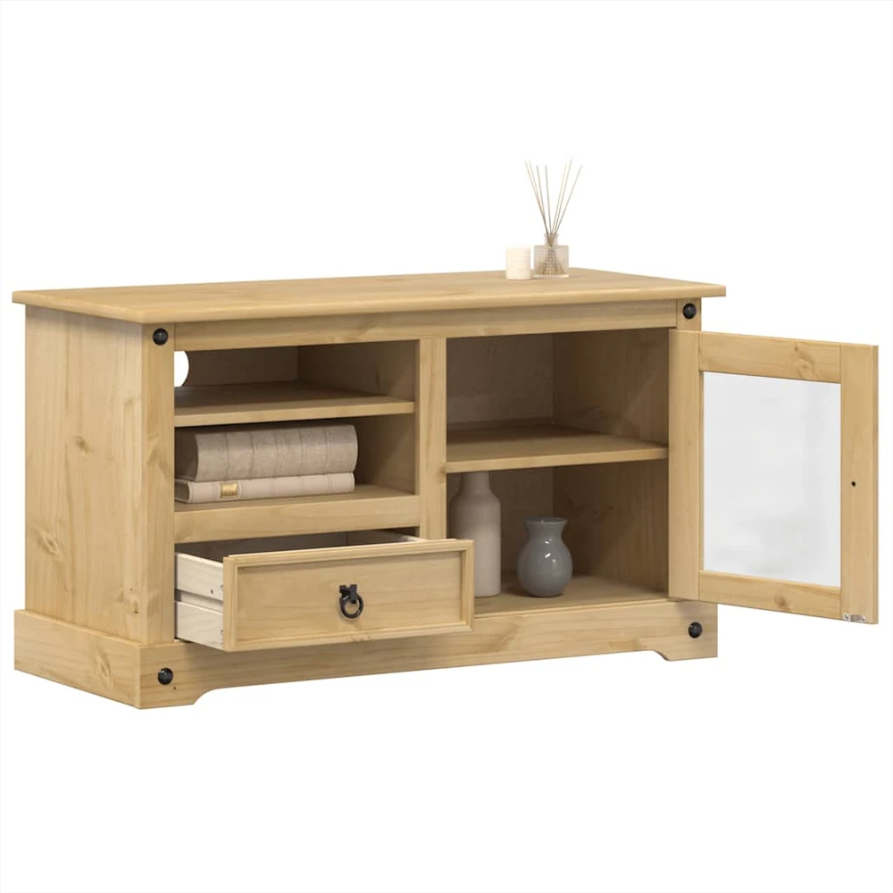 TV staliukas Televizoriaus spintelė Corona, 100x45x58cm, pušies masyvas