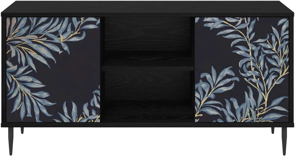 TV staliukas Televizoriaus spintelė DOKKUM 102 x 33 x 51 cm Juodojo ąžuolo
