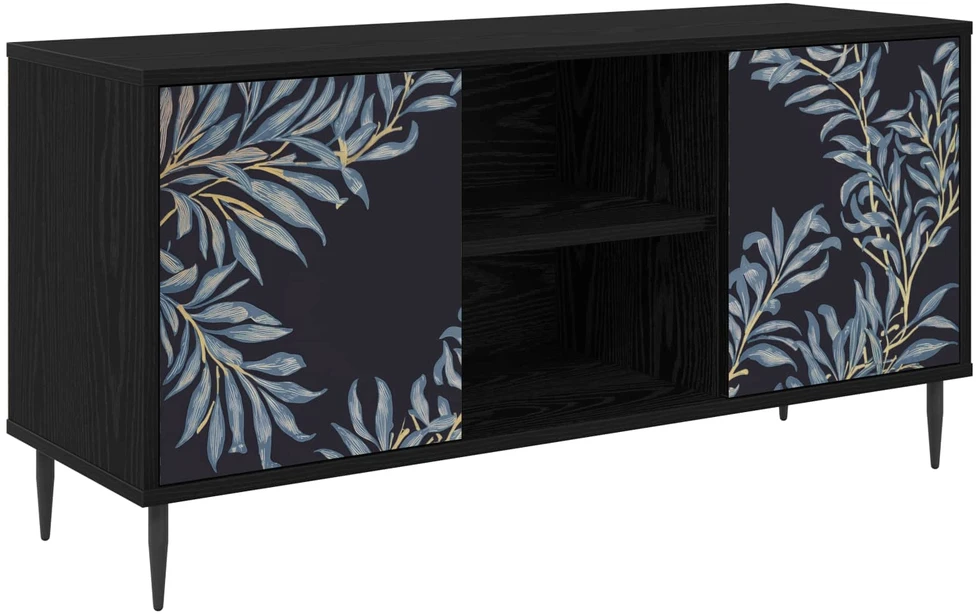 TV staliukas Televizoriaus spintelė DOKKUM 102 x 33 x 51 cm Juodojo ąžuolo