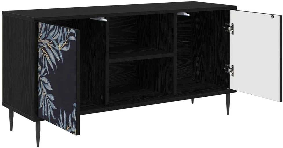 TV staliukas Televizoriaus spintelė DOKKUM 102 x 33 x 51 cm Juodojo ąžuolo