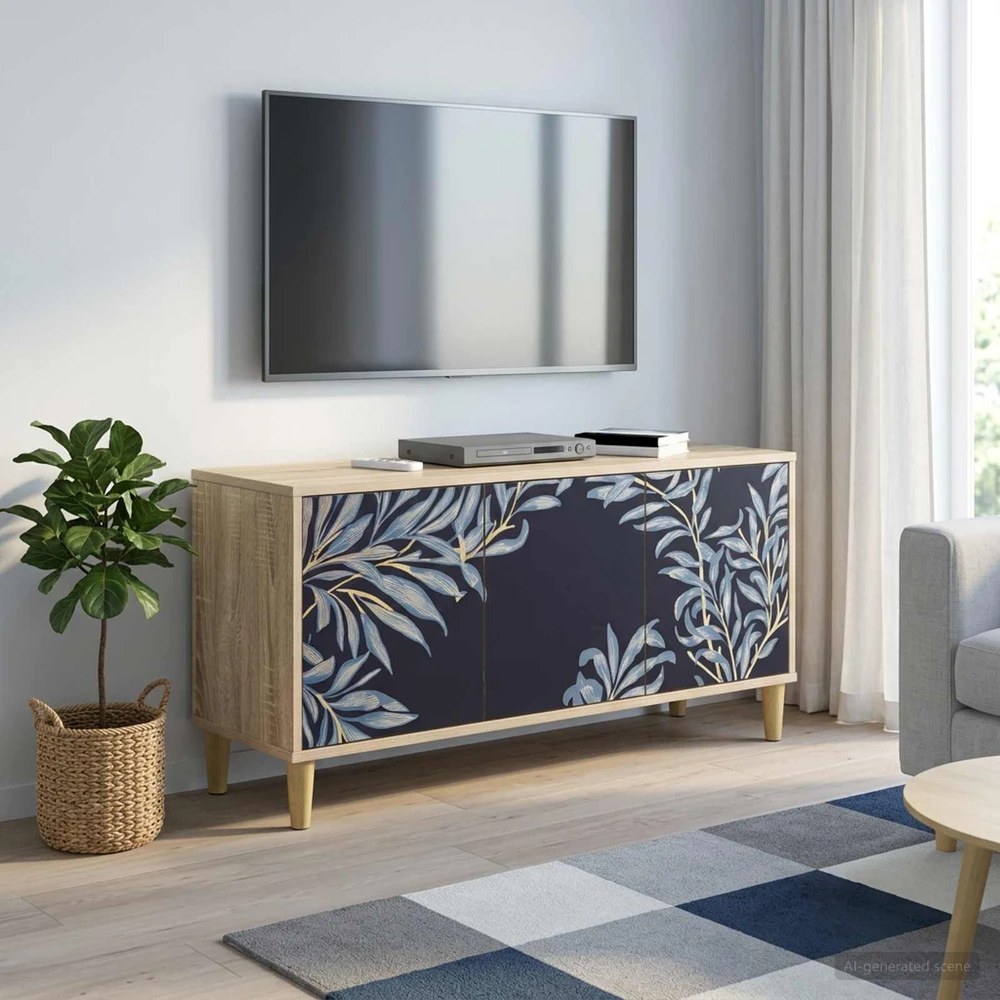 TV staliukas Televizoriaus spintelė DOKKUM 102 x 33 x 50 cm Sonoma ąžuolo