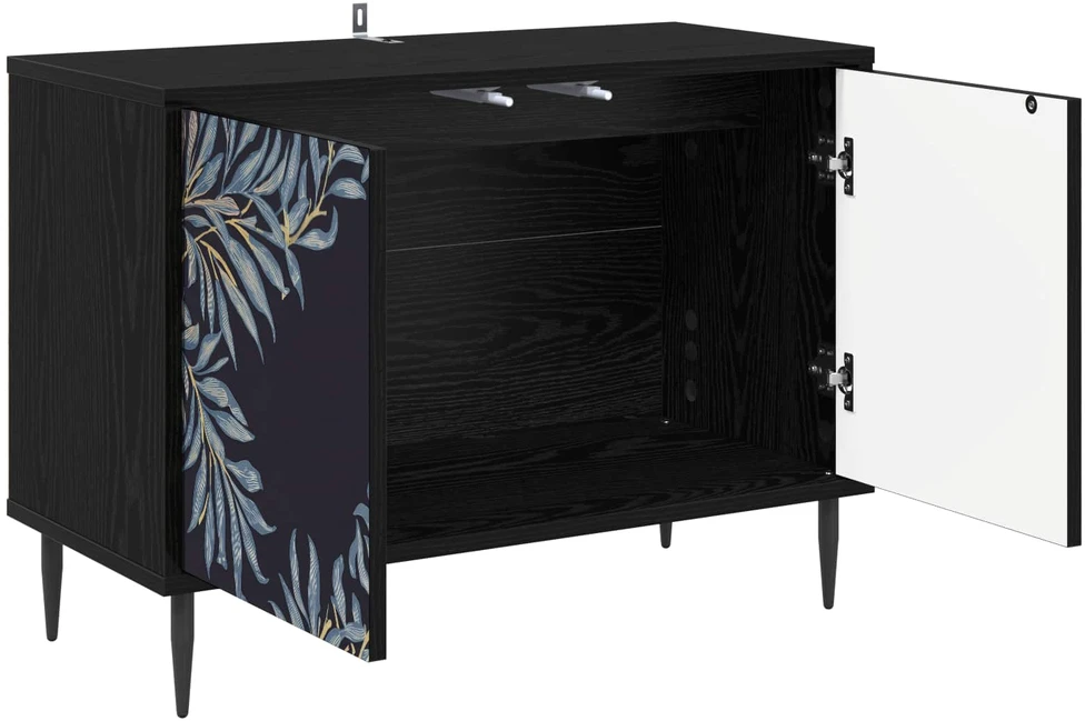 TV staliukas Televizoriaus spintelė DOKKUM 69 x 33 x 50,5 cm Juodojo ąžuolo