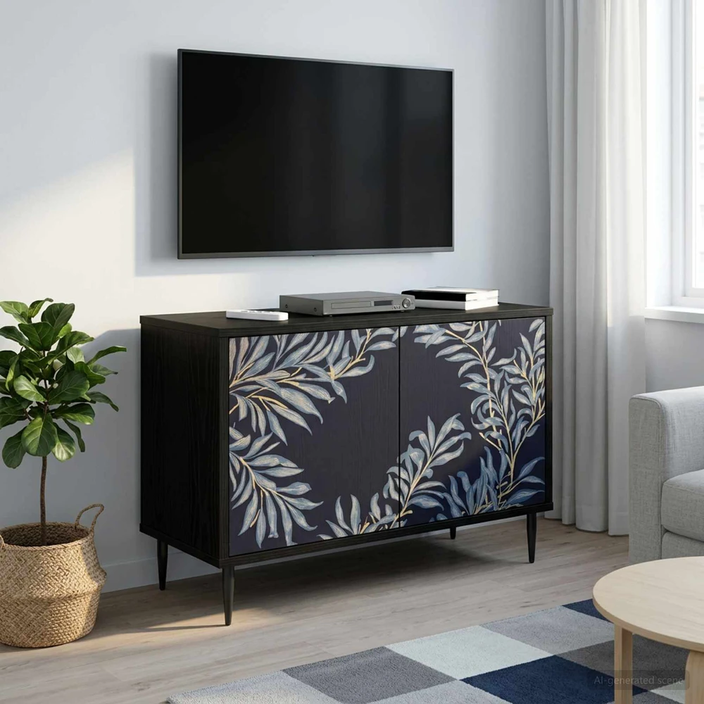 TV staliukas Televizoriaus spintelė DOKKUM 69 x 33 x 50,5 cm Juodojo ąžuolo