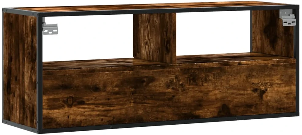 TV staliukas Televizoriaus spintelė, dūminė, 100x31x39,5cm, mediena/metalas