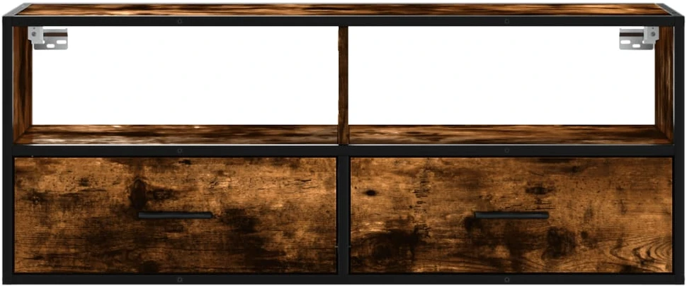 TV staliukas Televizoriaus spintelė, dūminė, 100x31x39,5cm, mediena/metalas