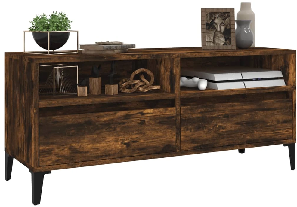 TV staliukas Televizoriaus spintelė, dūminė, 100x34,5x44,5cm, mediena