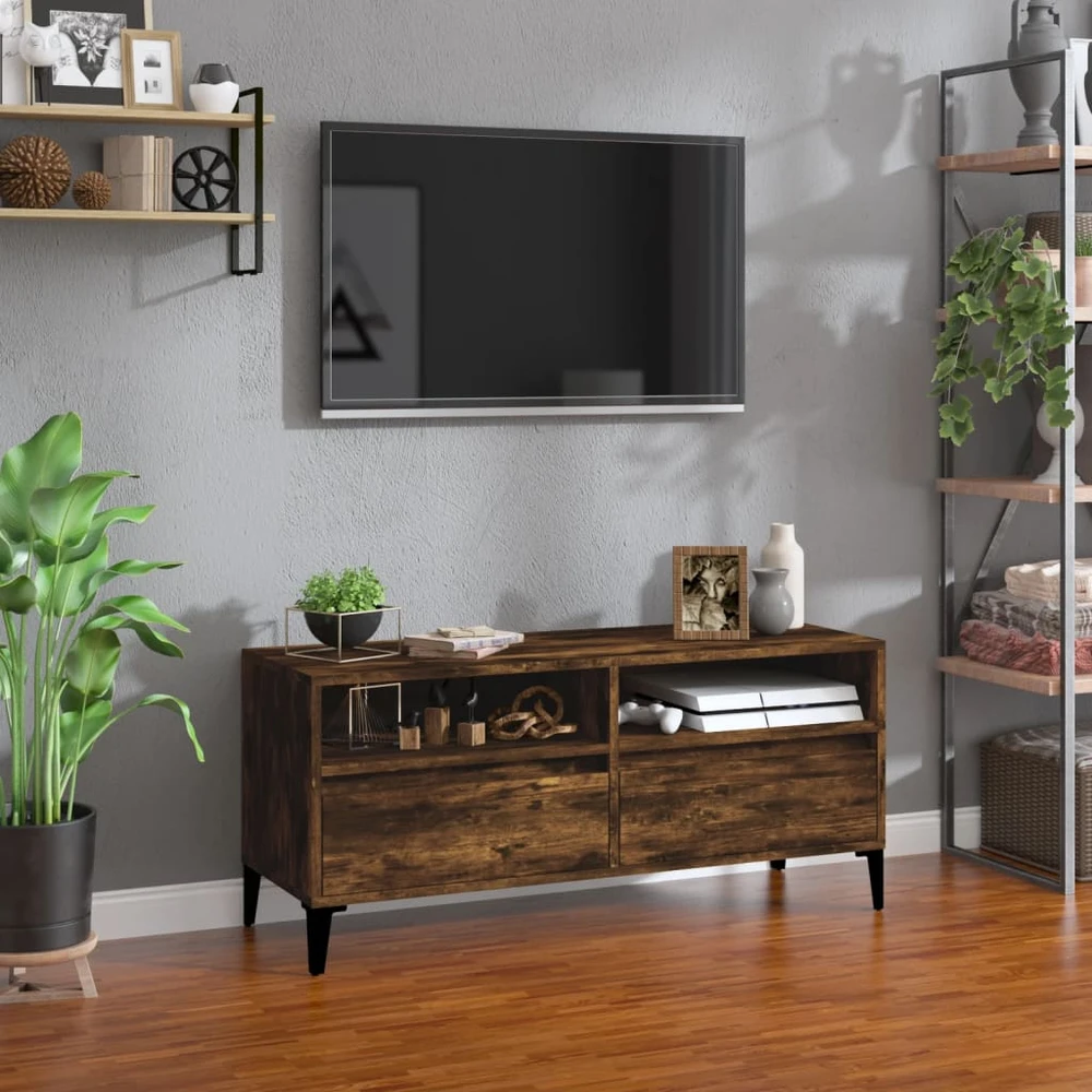 TV staliukas Televizoriaus spintelė, dūminė, 100x34,5x44,5cm, mediena