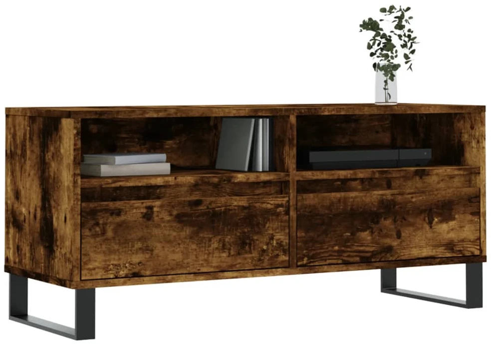 TV staliukas Televizoriaus spintelė, dūminė, 100x34,5x44,5cm, mediena