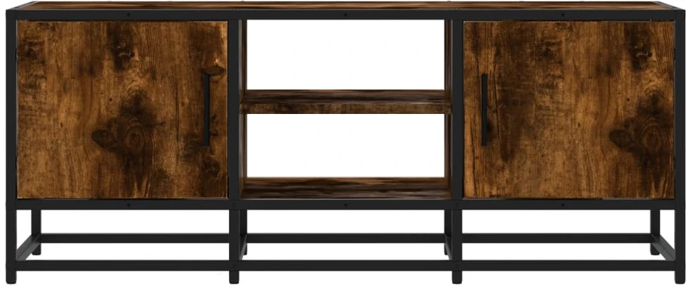 TV staliukas Televizoriaus spintelė, dūminė, 100x35x41cm, mediena ir metalas
