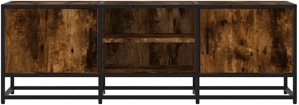 TV staliukas Televizoriaus spintelė, dūminė, 120x35x41cm, mediena ir metalas