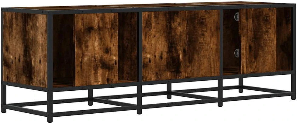 TV staliukas Televizoriaus spintelė, dūminė, 120x35x41cm, mediena ir metalas
