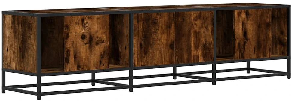 TV staliukas Televizoriaus spintelė, dūminė, 160x35x41cm, mediena ir metalas