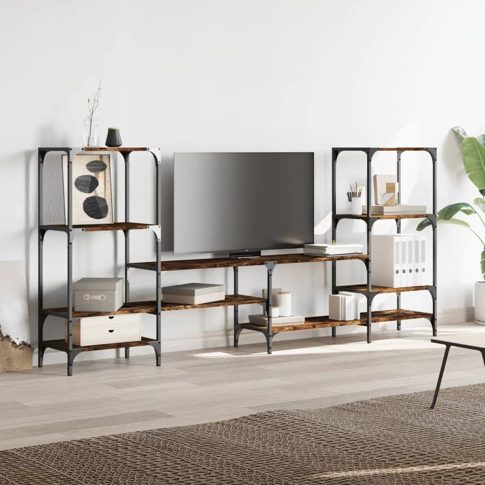 TV staliukas Televizoriaus spintelė, dūminė, 206,5x28,5x95cm, mediena