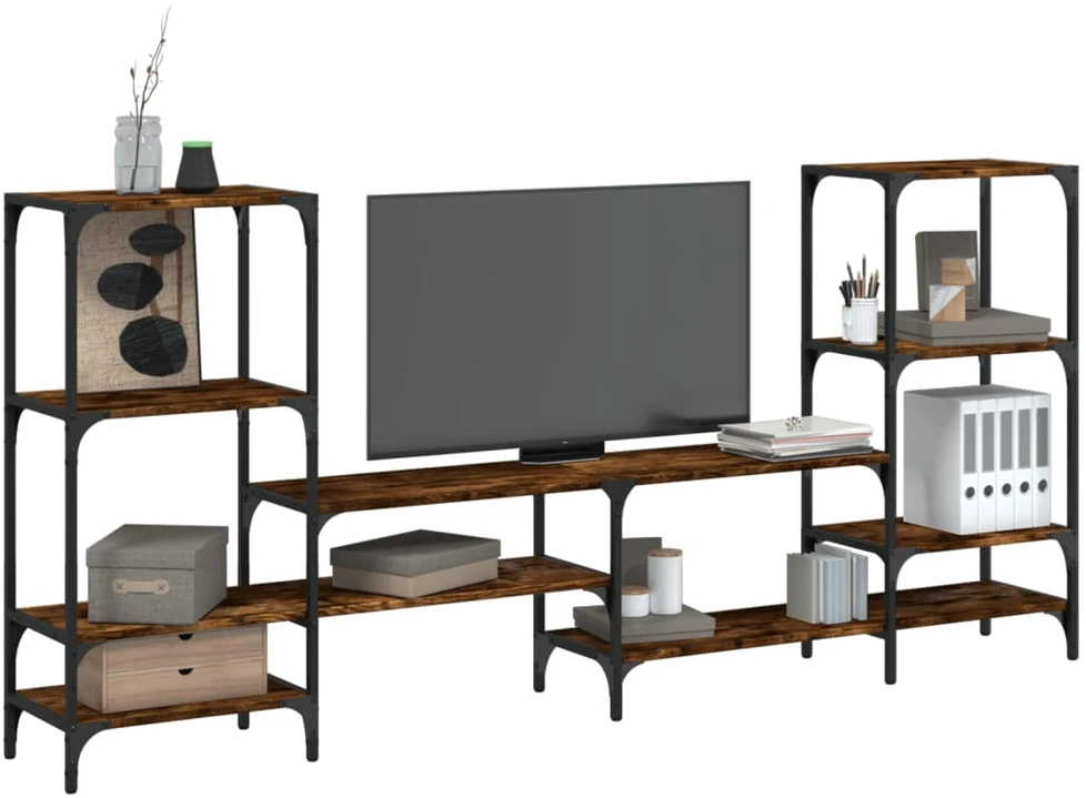 TV staliukas Televizoriaus spintelė, dūminė, 206,5x28,5x95cm, mediena