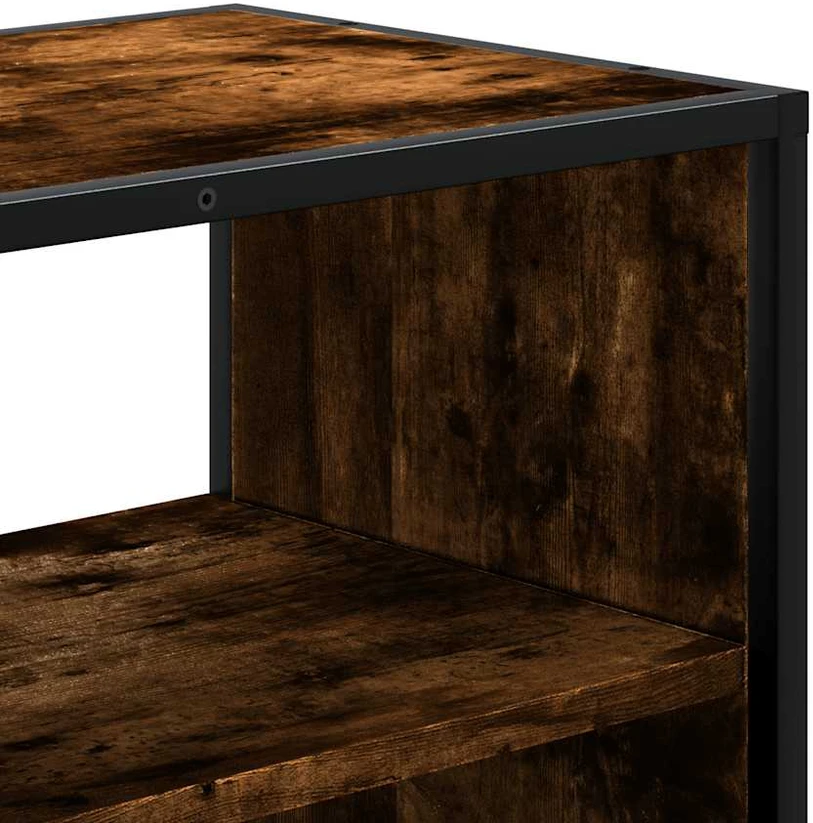 TV staliukas Televizoriaus spintelė, dūminė, 60x31x39,5cm, mediena/metalas