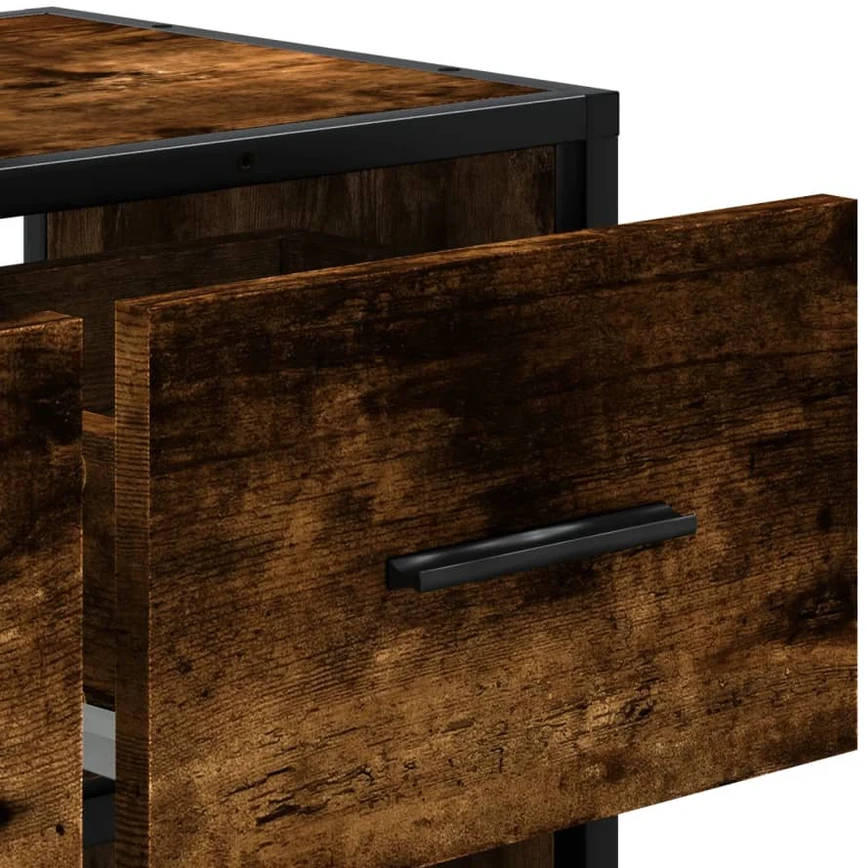 TV staliukas Televizoriaus spintelė, dūminė, 60x31x39,5cm, mediena/metalas