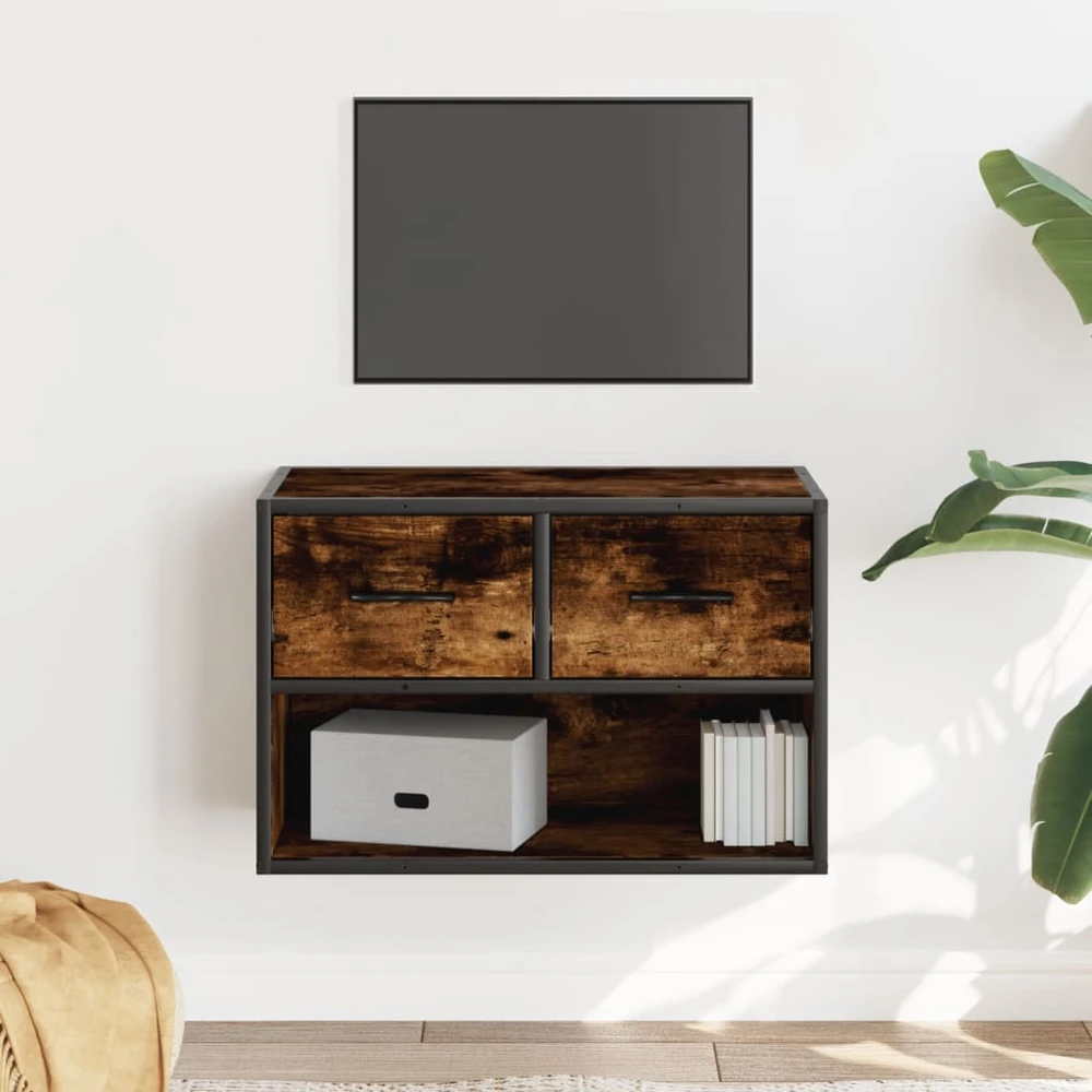TV staliukas Televizoriaus spintelė, dūminė, 60x31x39,5cm, mediena/metalas