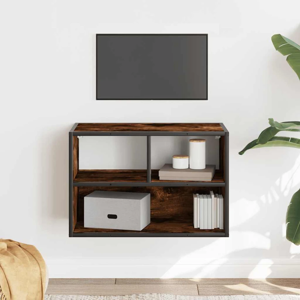 TV staliukas Televizoriaus spintelė, dūminė, 60x31x39,5cm, mediena/metalas