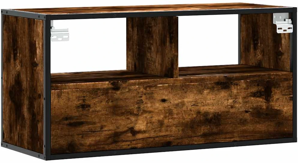TV staliukas Televizoriaus spintelė, dūminė, 80x31x39,5cm, mediena/metalas