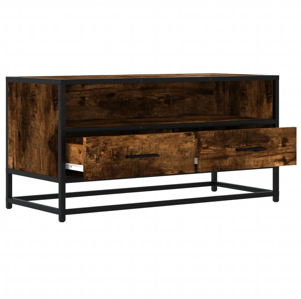 TV staliukas Televizoriaus spintelė, dūminė, 80x34,5x40cm, mediena/metalas
