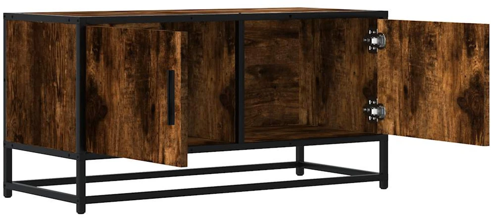 TV staliukas Televizoriaus spintelė, dūminė, 80x34,5x40cm, mediena/metalas