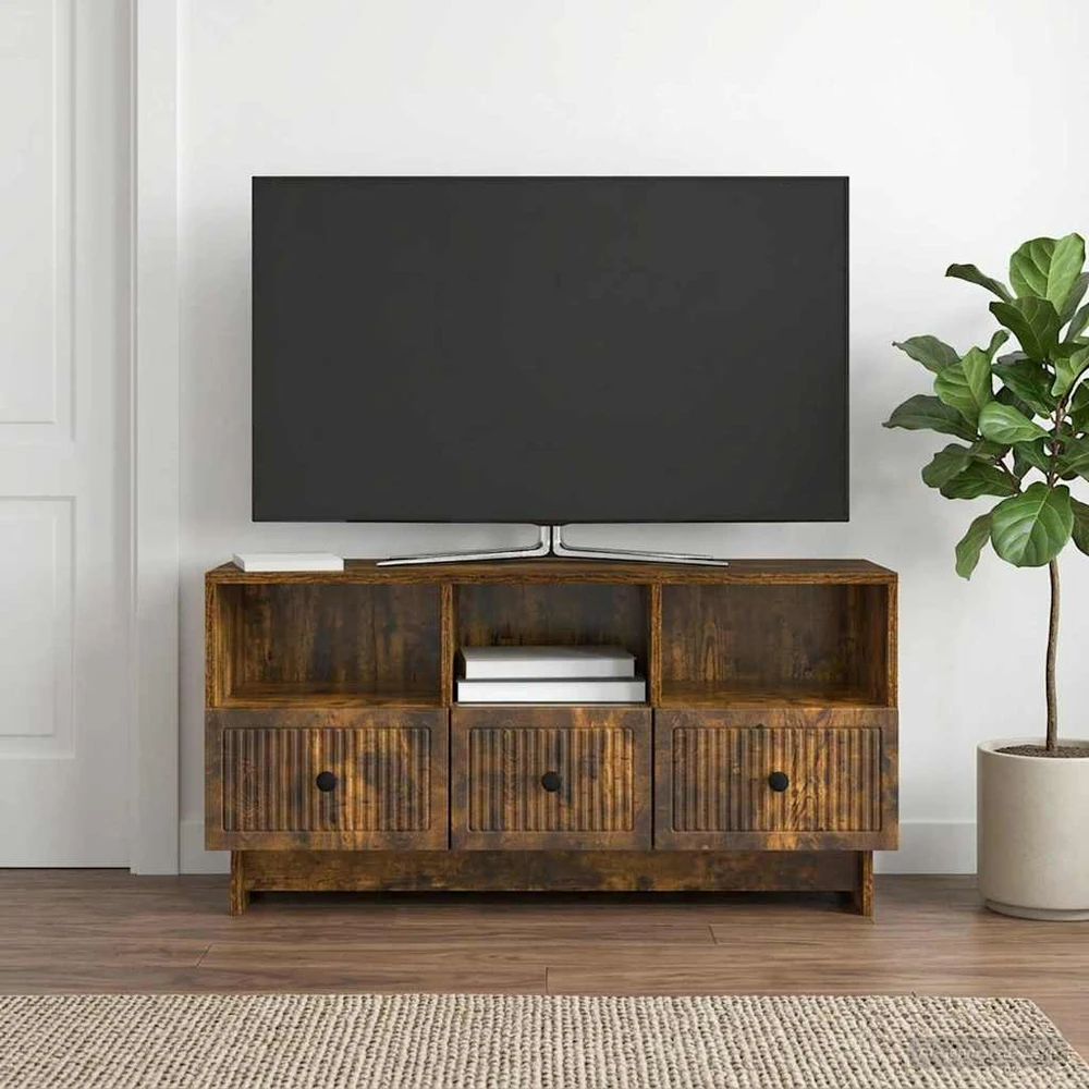 TV staliukas Televizoriaus spintelė Dūminio ąžuolo 102 x 34,5 x 50 cm