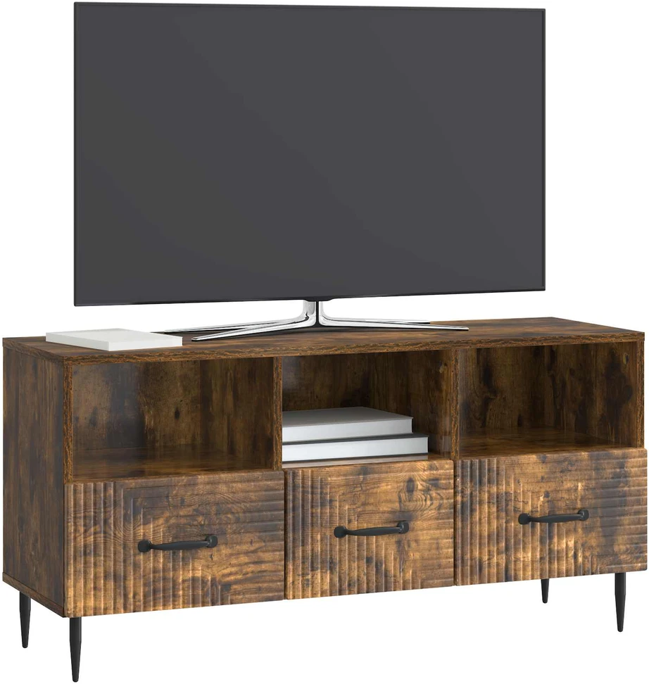 TV staliukas Televizoriaus spintelė Dūminio ąžuolo 102 x 34,5 x 50 cm