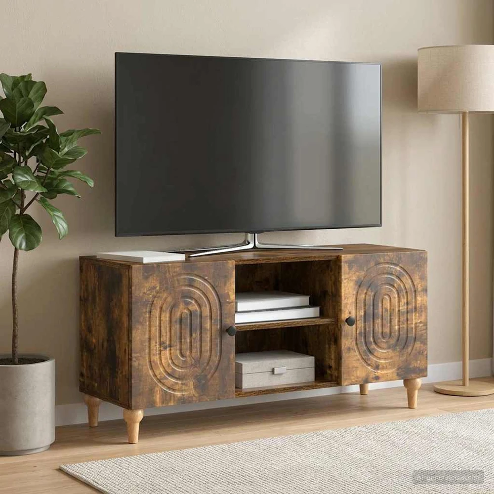TV staliukas Televizoriaus spintelė Dūminio ąžuolo 102 x 34,5 x 50 cm