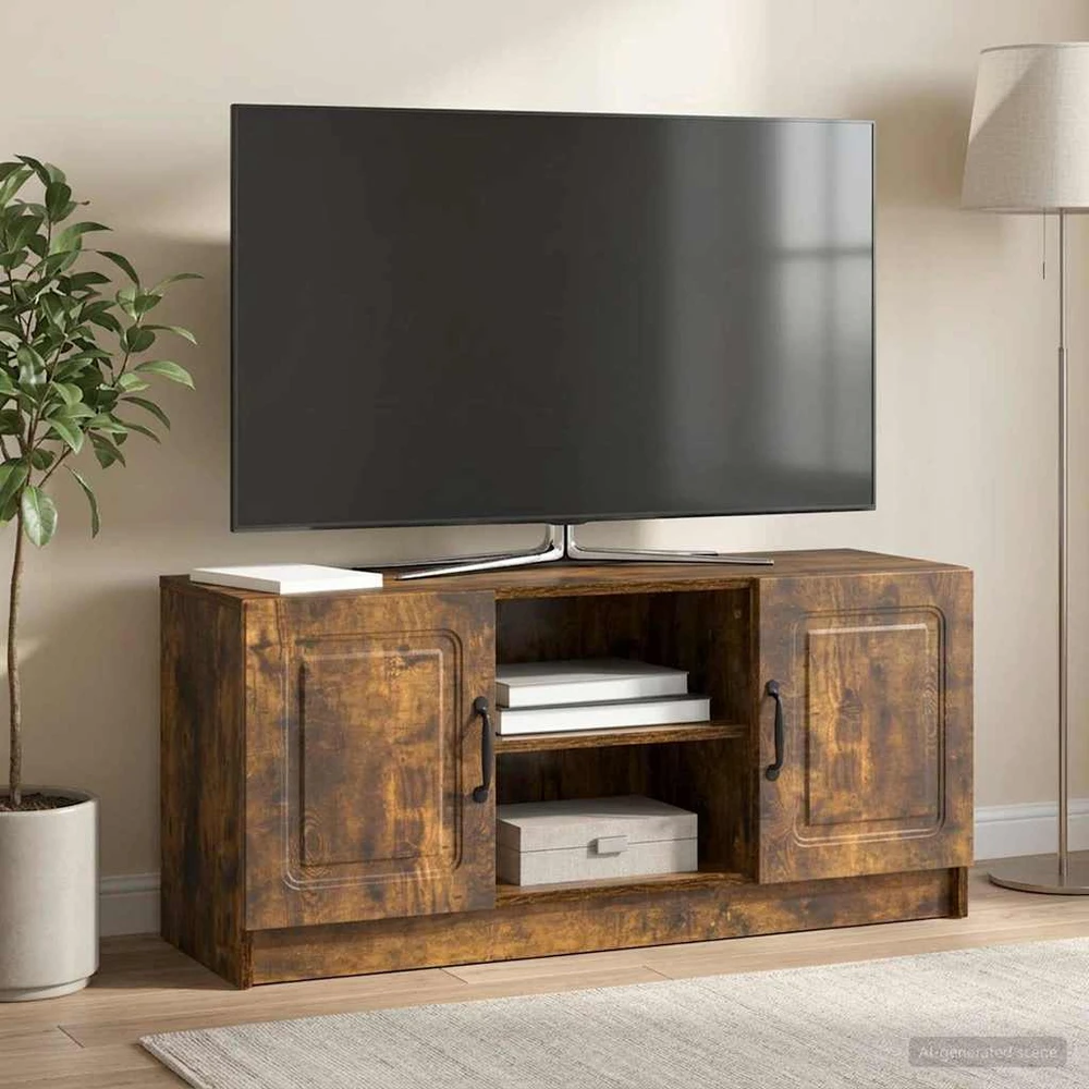 TV staliukas Televizoriaus spintelė Dūminio ąžuolo 102 x 34,5 x 47 cm