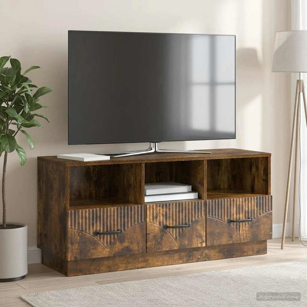 TV staliukas Televizoriaus spintelė Dūminio ąžuolo 102 x 34,5 x 47 cm