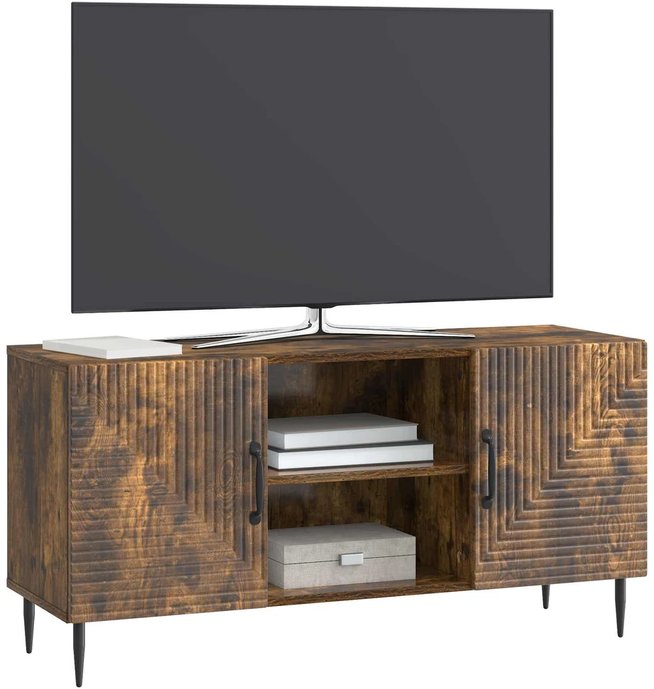 TV staliukas Televizoriaus spintelė Dūminio ąžuolo 102 x 34,5 x 50 cm