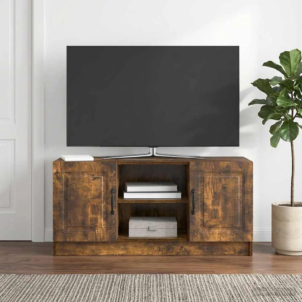 TV staliukas Televizoriaus spintelė Dūminio ąžuolo 102 x 34,5 x 47 cm