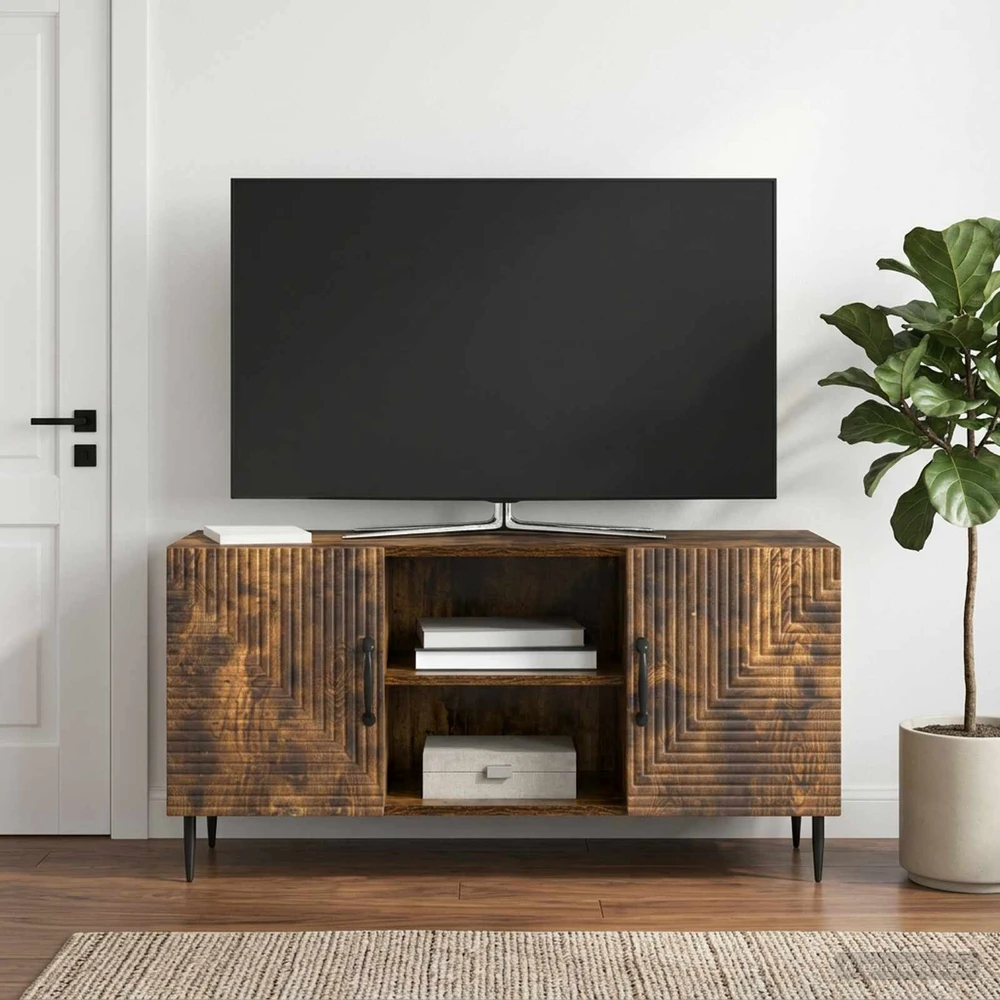 TV staliukas Televizoriaus spintelė Dūminio ąžuolo 102 x 34,5 x 50 cm