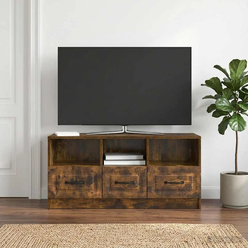 TV staliukas Televizoriaus spintelė Dūminio ąžuolo 102 x 34,5 x 47 cm