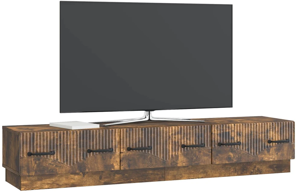 TV staliukas Televizoriaus spintelė Dūminio ąžuolo 147 x 34,5 x 27 cm