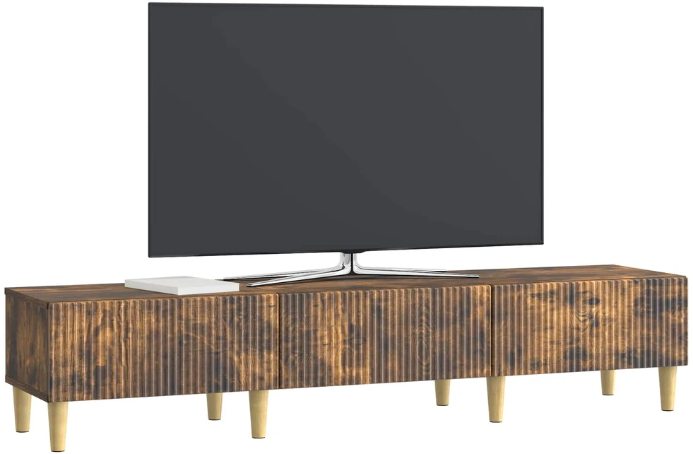 TV staliukas Televizoriaus spintelė Dūminio ąžuolo 147 x 34,5 x 30 cm