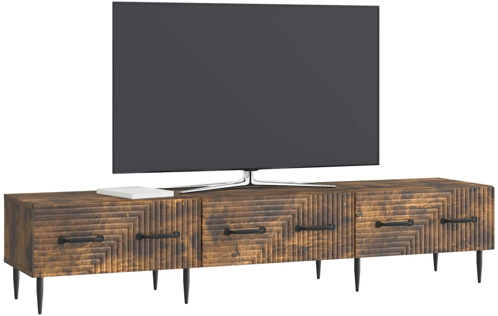 TV staliukas Televizoriaus spintelė Dūminio ąžuolo 147 x 34,5 x 30 cm