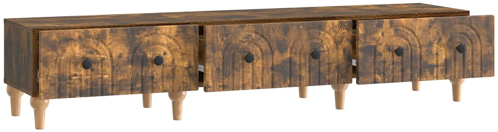 TV staliukas Televizoriaus spintelė Dūminio ąžuolo 147 x 34,5 x 30 cm