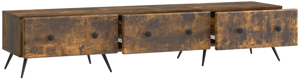 TV staliukas Televizoriaus spintelė Dūminio ąžuolo 147 x 34,5 x 30 cm